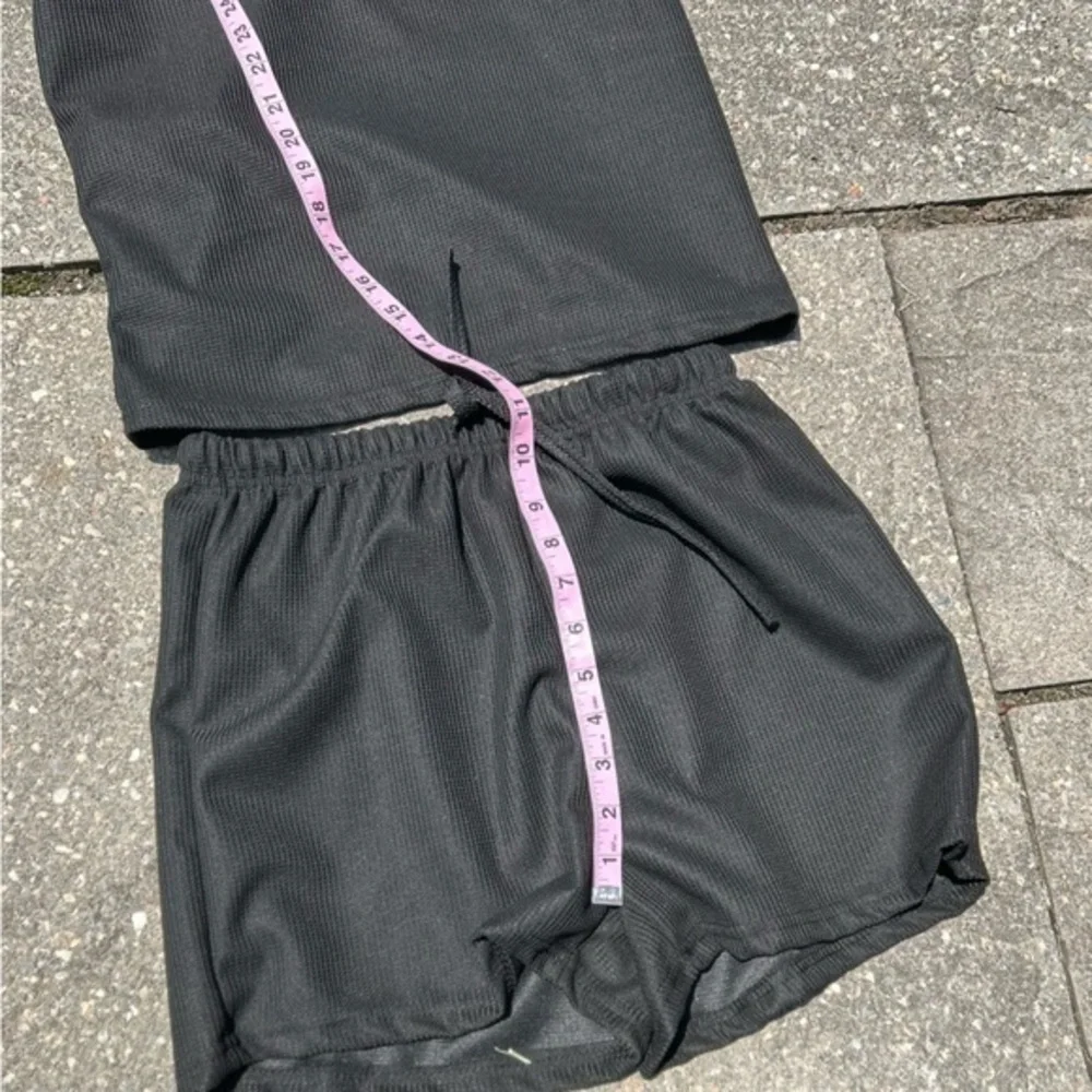 Black, tank top and short set